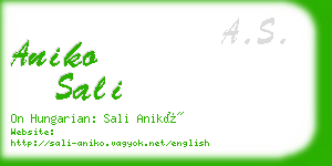 aniko sali business card